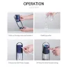Ultraschall-Luftbefeuchter - 360-Grad-Rotations-Nebelspray - mit LED - 200 ml