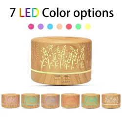 Ultraschall-Luftbefeuchter – Diffusor für ätherische Öle – bunte LED – mit Fernbedienung – 700 ml