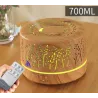 Ultrasonic air humidifier - essential oils diffuser - colorful LED - with remote control - 700 mlHumidifiers