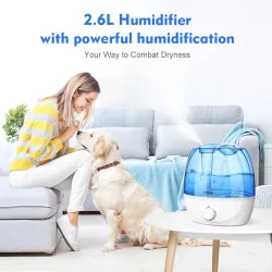 Ultrasonic air humidifier - 360 degree adjustable - 2.6 LHumidifiers