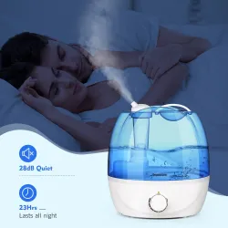 Ultrasonic air humidifier - 360 degree adjustable - 2.6 LHumidifiers