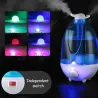 Ultrasonic air humidifier - essential oil diffuser - dual mist sprayer - with LED - 4 LHumidifiers