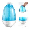Ultraschall-Luftbefeuchter – Diffusor für ätherische Öle – Doppelnebelzerstäuber – mit LED – 4 L