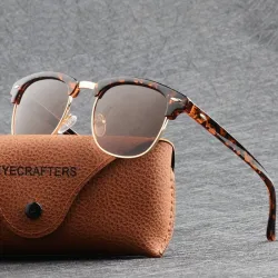 Klassische polarisierte Sonnenbrille – Halbmetallrahmen – Unisex