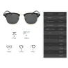 Klassische polarisierte Sonnenbrille – Halbmetallrahmen – Unisex