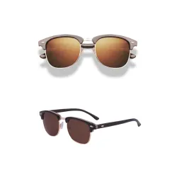 Klassische polarisierte Sonnenbrille – Halbmetallrahmen – Unisex