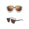 Klassische polarisierte Sonnenbrille – Halbmetallrahmen – Unisex