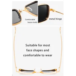Vintage square sunglasses - anti-reflective lens - metal frame - UV400 - unisexSunglasses