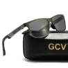 Rectangle polarized sunglasses - aluminum frame - with a case - UV400Sunglasses