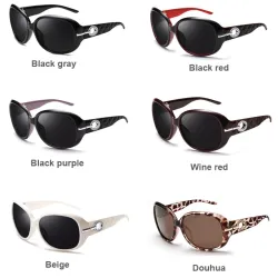Große polarisierte Sonnenbrille – mit Kristallen – UV400