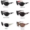 Große polarisierte Sonnenbrille – mit Kristallen – UV400