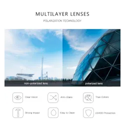 Large polarized sunglasses - with crystals - UV400Sunglasses