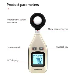 Illuminometer - digitaler Belichtungsmesser - Photometer - 200.000 Lux / Fc
