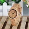 Bamboo wood watch - Quartz - handmade - cork strap - for her - for him - for couplesWatches
