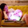 Herzförmiges Kissen z - ICH LIEBE DICH - LED-Leuchten