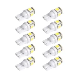 LED car bulb - DC 12V - T10 5050 W5W - 10 piecesT10