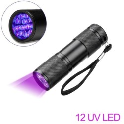 UV-Taschenlampe - 21 LED / 12 LED - 395-400 nm - Falschgeldprüfer