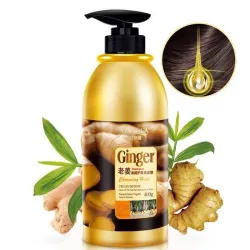 Herbal shampoo - ginger extracts - anti dandruff - no silicone - 400 mlHair