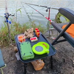 Angelködertisch - Campingtisch - ausziehbare Beine
