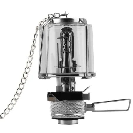 Outdoor-/Campinglaterne – tragbares Aluminium-Gaslicht – hängende Glaslampe – 80 LUX