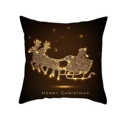 Dekorativer schwarzer Kissenbezug - Weihnachtsmotive - Weihnachtsmann - 45 * 45 cm
