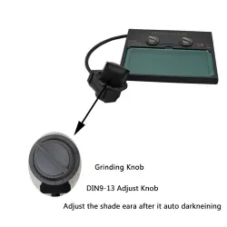 Welding helmet - auto darkening - solar battery operated - MIG TIG - DIN 4 - DIN 16 - red eagleHelmets