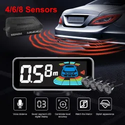 Auto-Parksensor - Radar - Rückwärts-Autoparken - LCD-Monitoranzeige - LED