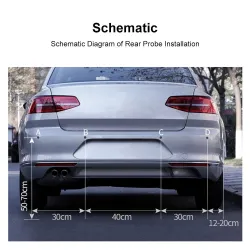 Auto-Parksensor - Radar - Rückwärts-Autoparken - LCD-Monitoranzeige - LED