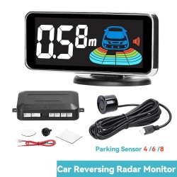Auto-Parksensor - Radar - Rückwärts-Autoparken - LCD-Monitoranzeige - LED