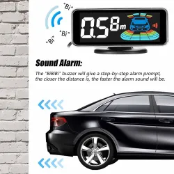 Auto-Parksensor - Radar - Rückwärts-Autoparken - LCD-Monitoranzeige - LED