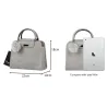 Vintage Handtasche - mit Schultergurt - Fellbommel - Leder