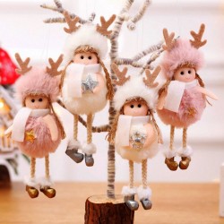 Weihnachtsengel aus Seidenplüsch - Puppen - hängende Dekorationen