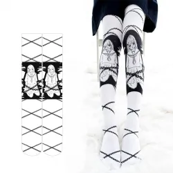 Halloween-Kniestrümpfe im Punk-Stil