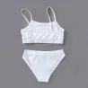 Sexy Dessous-Set - kurzes Top - Schlüpfer - COME HERE DADDY PLEASE Schriftzug