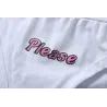 Sexy Dessous-Set - kurzes Top - Schlüpfer - COME HERE DADDY PLEASE Schriftzug