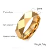 Wolframkarbid-Herrenring - Gold / Roségold / Schwarz