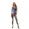 Halloween-Kostüm - Ganzkörper-Bodysuit - Horror-Print
