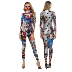 Halloween-Kostüm - Ganzkörper-Bodysuit - Horror-Print