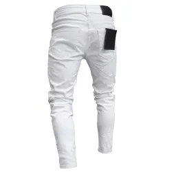 Elastische Ripped - Biker Jeans - Slim Fit Denim