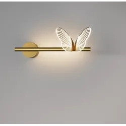 Moderne Acryllampe - Wandmontage - LED - mit Schmetterlingen