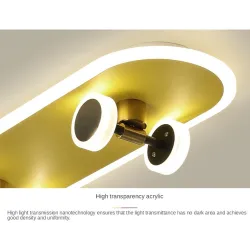 Moderne LED-Deckenleuchte - Skateboard