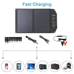 Solarpanel – Solarladegerät – dualer Ausgang – faltbar – 60 W – Bausatz