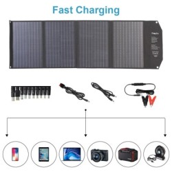 120 W Solarpanel - faltbares Schnellladegerät - für Telefon / Kamera / Laptop