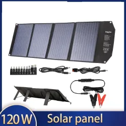 120 W Solarpanel - faltbares Schnellladegerät - für Telefon / Kamera / Laptop