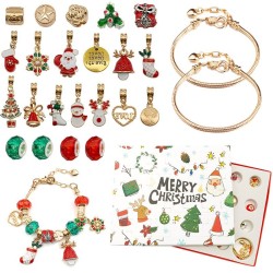 Weihnachts-Adventskalender – mit Schmuck – Armbandherstellungsset – Ohrringe