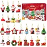 Christmas advent calendar - with hanging christmas tree ornaments - 24 piecesChristmas