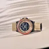 PAGANI DESIGN - mechanical / automatic watch - rainbow bezel - waterproof - leather / nylon strapWatches