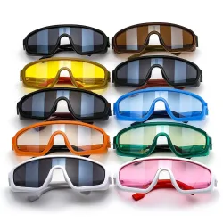 Einteiliges Schildvisier – übergroßer Rahmen – Sonnenbrille – Sportbrille – winddicht – UV400