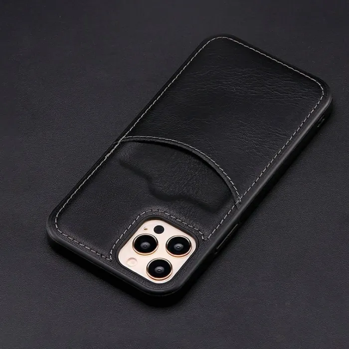 Lederschutzhülle mit Kreditkartenfach für iPhone