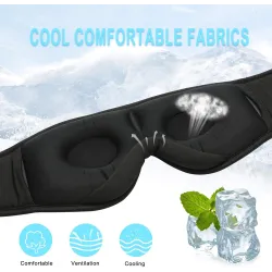 Schlafbrille - mit Bluetooth-Kopfhörer und Mikrofon